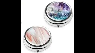 IZIMANDU Pill Box Medicine Pill Case Organizer for Women Marble