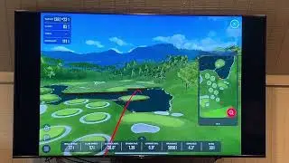 Golf Simulator, mirror from Rapsodo, on iPad to TV