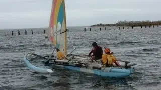 OC4 Outrigger Canoe Sailing Werribee to Sandridge