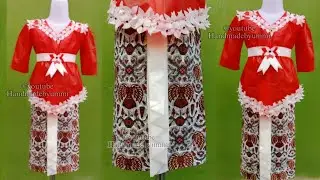 Rok Batik Span Putih dari Plastik kresek & Kertas kado|Kostum karnaval 17 agustusan mudah dan simpel