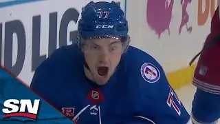 Frank Vatrano Takes Cross-Ice Feed And Snaps One Past Antti Raanta