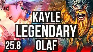 KAYLE vs OLAF (TOP) | 63k DMG, 17/3/12, Legendary, 500+ games | NA Master | 25.8