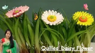 Make this beautiful Daisy Flower from Quilling Strips