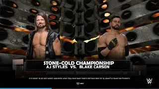 WWE2k25 | Aj style vs Blake Carson for the Stone-Cold Championship