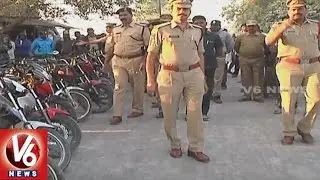 Police Cordon And Search Operation In Karimnagar | 39 Vehicles Seized | V6 News