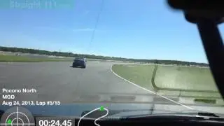 Porsche 944T following BMW M5 at Pocono North 8/24/13