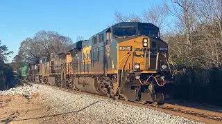 CSX 735 Leads M893 with a nice K5HL And a cool engineer