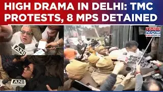 TMC vs ED Escalates: Drama On Delhi Streets As Mamata Banerjee's MPs Step Up Attack, Police Detain 8