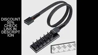 1 to 5 Way PWM Fan Hub PC CPU Cooling 4 PIN/3PIN Fan Power Cable Hub Splitter Adapter Desktop Comput