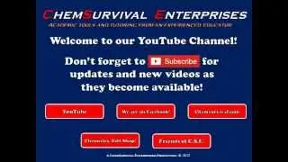 Welcome to ChemSurvival Enterprises on YouTube