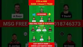 STR vs HUR Dream11 Prediction, Adelaide Strikers vs Hobart Hurricanes Dream11 Team Prediction, BBL14
