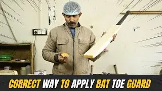 How to Apply Toe Guard on a Cricket Bat | Perfect Finish by Professionals #batfactoryharyana 