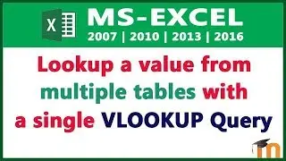 EXCEL 2013 Tutorial 119 in HINDI- Vlookup ( lookup a value from multiple tables with a single query)