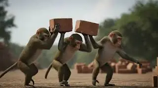 Monkey Build their Dream House . 