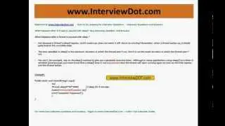 what happens after a thread is paused with sleep java interview question and answer