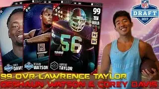 99 OVR LAWRENCE TAYLOR! DESHAUN WATSON & COREY DAVIS! MADDEN 17 ULTIMATE TEAM