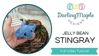 Quick & Easy No-Sew Crochet Stingray / Full Video Tutorial / Jelly Bean Amigurumi Pattern Series