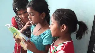 MV Foundation students reciting a poem