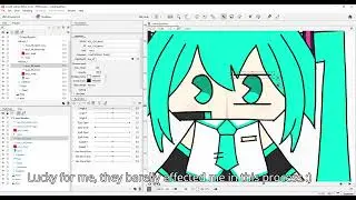 Paper Hatsune Miku Vtuber model: Sped up recording + text commentary