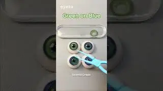 Green lenses on blue eyes &mdash; which one looks more like your natural eye color? 👀💚 #greencontacts