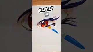 Paint an eye #drawing #animeeart #artclass #eyedrawing #copicmarkers #animefyp #animeartist