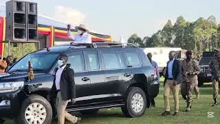 President museveni's arrival