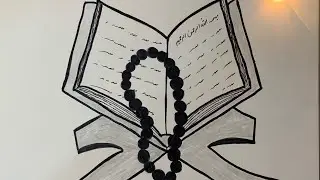 How to draw Quran with 4dots#quran#drawing#tutorial#ramadan #tasbih#viralvideo#trending#art#subscrib