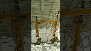 overhead crane 5 ton. is  installation with  mobile crane#short video#baig group salman