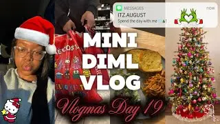 VLOGMAS DAY 19: A Mini Winter DIML ❄️ | shopping, dinner, decorating Christmas tree
