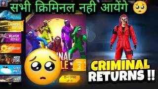 Only Red Criminal Bundle Return🥺 | Top Criminal Return Date | Red Criminal Return Event