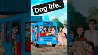 # dog bus driver #cartoon #funny #shorts