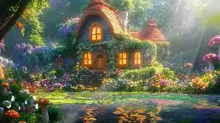 Whimsical FairyTale Village Ambience | Ambient Journey Fantasy Music & Gentle Lake to Inner Peace