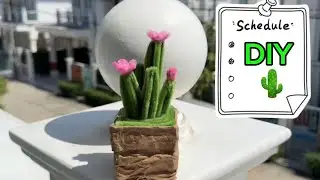 DIY cactus 🌵 made from fuzzy wire 🌵
