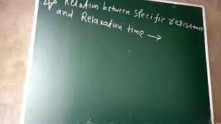 Relationship between specific resistance and relaxation time