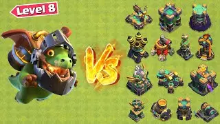 *Max* Inferno Dragon vs All Max Defense - Clash of Clans
