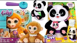 UNBOXING VERY CUTIES TOYS | FURREAL MONKEY&LITTLE LIVE PETS PANDA| ASMR