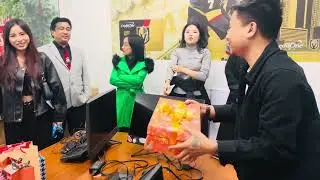 Christmas Gift exchange with my team in the office 