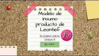 5.  Modelo de insumo producto de Leontief