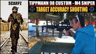 SCARPZ PAINTBALL - TIPPMANN 98 CUSTOM - M4 SNIPER - TARGET ACCURACY SHOOTING