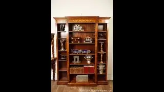 Walnut Breakfront Bookcase Sheraton