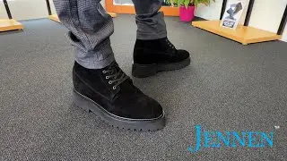 Step Into 4.3 Inches of Confidence | Mr. Moses 11cm Black Elevator Shoes by JENNEN