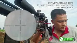 TEST AKURASI 123 METER LARAS ALFA BAREL DENGAN MIMIS H&N HP SLUG 16GR