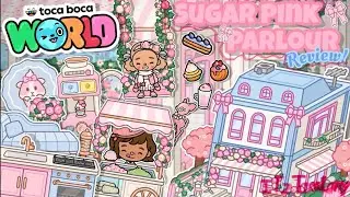 DECORATE WITH ME MY SUGAR PINK CAFE! In Toca Boca!
