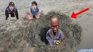 TENGE TENGE ADAM DENİZDE CUKURA GÖMÜLDÜ !! MELİSA NİSA PEŞİMİZDE !!