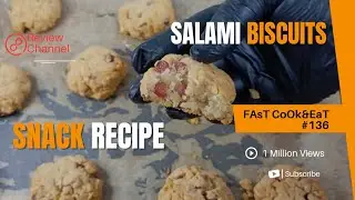 Вкусный рецепт закуски | Пикантные бисквиты с салями
