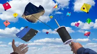 Kite 🪁 fighting and barely manjha looting full masti 😃 