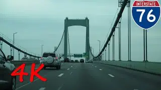 ⁴ᴷ Walt Whitman Bridge eastbound [4K VIDEO]