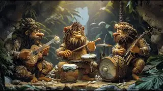 Caveman Jazz Band | 8 Hours of Chill Instrumental Background Music with Cartoon Ambience