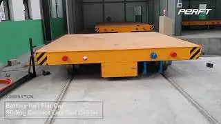 Flatbed Material Handling Electric 3t Rail Transfer Cart Heavy Duty