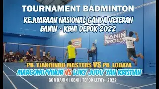 #TURNAMEN BADMINTON | MARGONO/VINUR VS LUKY JUDI/YAN KRISTIAN | KEJURNAS GANDA VETERAN | GOR BANIN